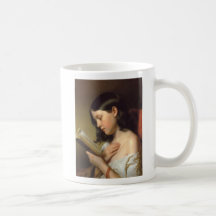 Franz Eybl - Lesendes Mädchen (Reading Girl), 1850 Mug