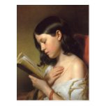 Franz Eybl - Lesendes Mädchen (Reading Girl), 1850 Post Card