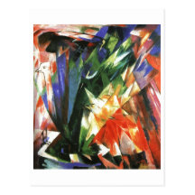 Franz Marc - Birds 1914 Oil Canvas bird flock Postcard
