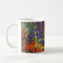 Franz Marc - cerf commun dans la forêt Mug À Café