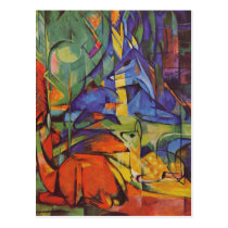 Franz Marc - Deer in Forest postcards