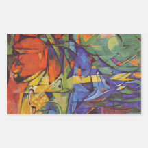 Franz Marc - Deer in Forest Stickers