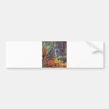 Franz Marc - Deer in Woods II 1913-14 Moon Fawn Bumper Sticker