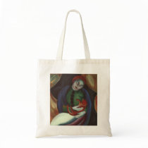 Franz Marc - Girl w/ Cat 1912 red kitty Female Kat Tote Bags