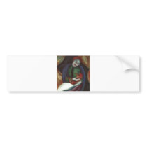 Franz Marc - Girl w/ Cat 1912 red kitty Female Kat