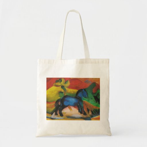 Franz Marc - Little Blue Horse 1912 Oil Canvas Bag