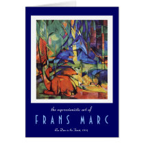 Franz Marc - Roe Deer in the Forest Expressionist Greeting Card