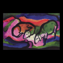 Franz Marc - Sheep 1912 Canvas Ewe Ram Wool Easter posters