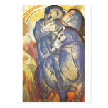 Franz Marc - tour de cavalier bleu des chevaux 191 Carte Postale