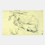 Franz von Stuck - Horse study Rectangle Stickers