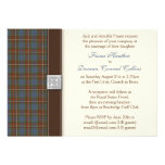 Fraser Ancient Hunting Tartan Wedding Invitation