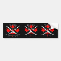 Fraser-Flag-double black Bumper Sticker