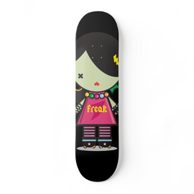freak deck - Customized Custom Skateboard by thecuteinstitute