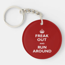 Freak et courez autour porte-clefs