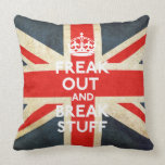 Freak Out And Break Stuff Throw Pillows