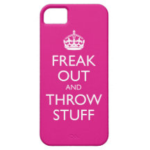 Freak Out and Throw Stuff (hot pink) iPhone 5 Covers