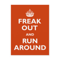 Freak Out & Run Around Post Cards