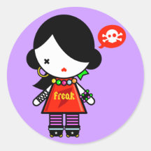 Freak Round Stickers