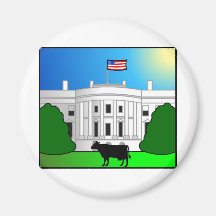 Freaky Cow_White House Fridge Magnet