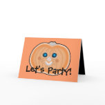 Freckle Faced Pumpkin Party Invitation Greeting Card