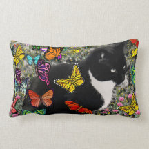 Freckles in Butterflies - Tux Kitty Cat Pillows