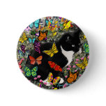 Freckles in Butterflies - Tuxedo Kitty Pins