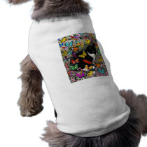 Freckles in Butterflies - Tuxedo Kitty Doggie Tee Shirt