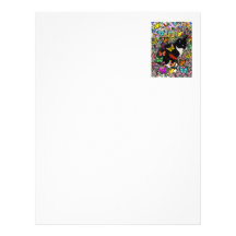 Freckles in Butterflies - Tuxedo Kitty Customized Letterhead