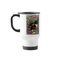 Freckles in Butterflies - Tuxedo Kitty Coffee Mug