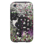 Freckles in Flowers I - Black and White Tux Kitty Tough iPhone 3 Cases