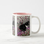 Freckles in Flowers II Mug - Tuxedo Cat