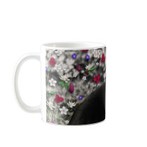 Freckles in Flowers II - Tuxedo Cat Mug