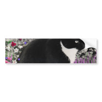Freckles in Flowers II - Tuxedo Kitty Bumper Stickers