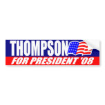 Fred Thompson For President 2008 Bumper Sticker