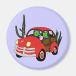 Freda and Freddie Frog Head Out Fridge Magnet
