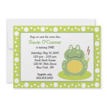 Freddy the Frog Froggy Birthday 5x7 Invitations