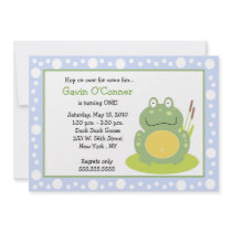 Freddy the Frog Froggy Birthday 5x7 Invitations