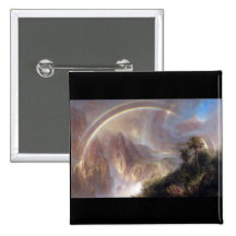 Frederic Edwin Church - Rainy season in the tropic Pinback Buttons