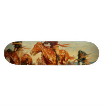 Frederic Remington's The Buffalo Runners (1909) Skateboard Deck