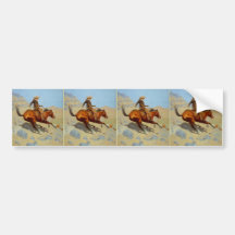 Frederic Remington's The Cowboy (1902) Bumper Sticker