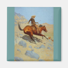 Frederic Remington's The Cowboy (1902) Refrigerator Magnet
