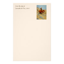 Frederic Remington's The Cowboy (1902) Stationery Design
