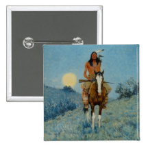 Frederic Remington's The Outlier 1909 Buttons