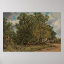 Frederick W. Watts - Landscape with Cottages Poster