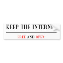 Free and Open Internet Bumper Sticker