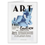 Free Art Classes 1936 WPA Greeting Cards