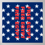 FREE EGYPT RED WHITE BLUE PRINT