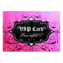 Free Eyelash Refill VIP Gift Card Pink Chandelier Business Card Template