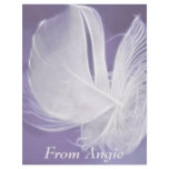 Free Falling feather on purple background Letterhead Design