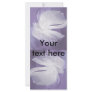 Free Falling feather on purple background Rack Card